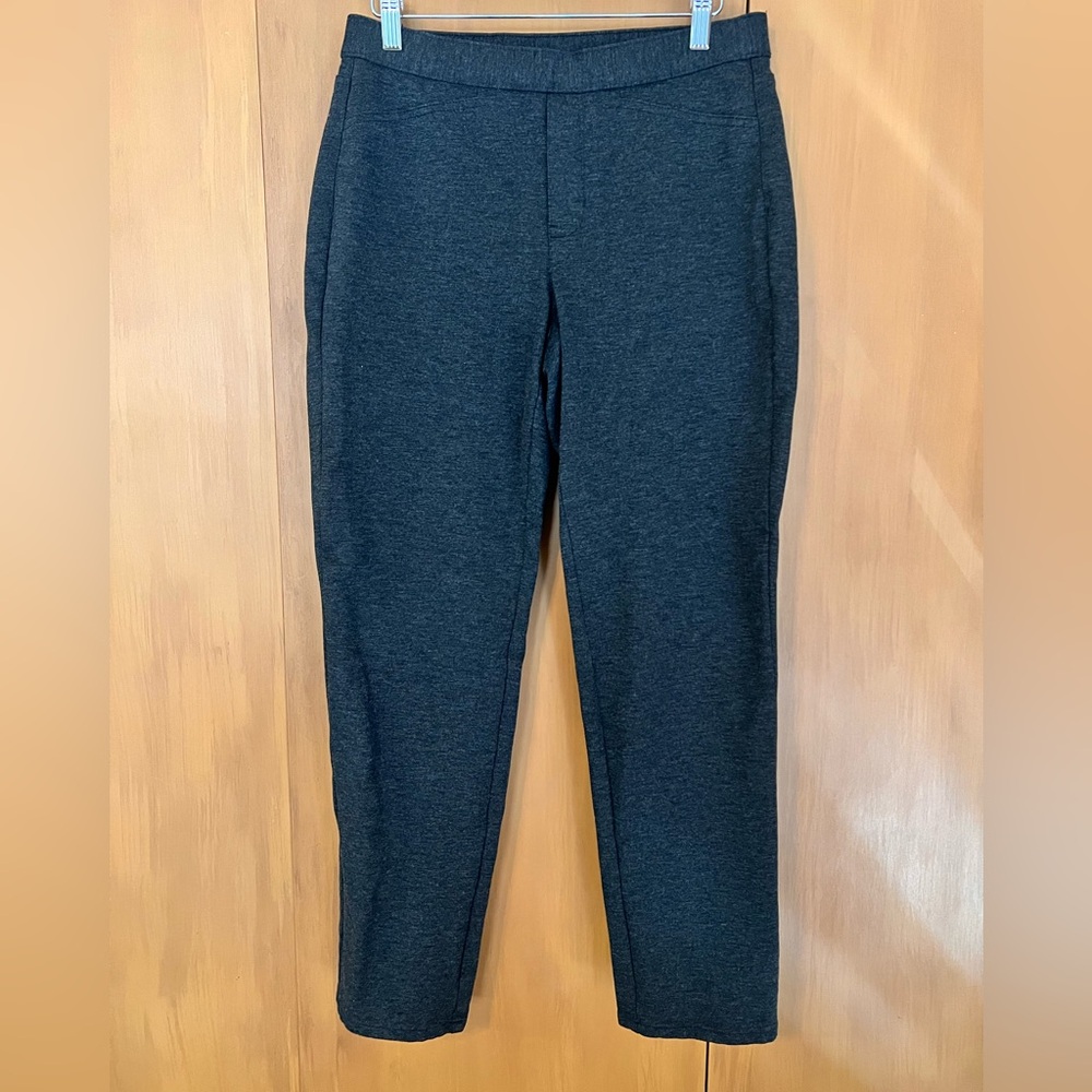 JJill Ponte Slim Leg Pants, pull on, charcoal gray Heather, misses S